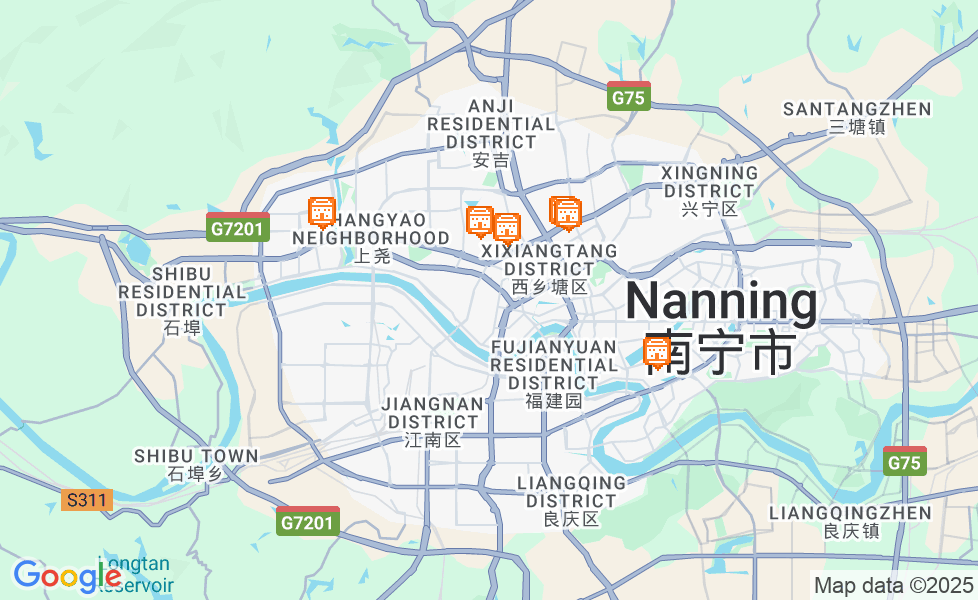 Карта Наньнин. Щелкните по карте, чтобы ее активировать! google static map