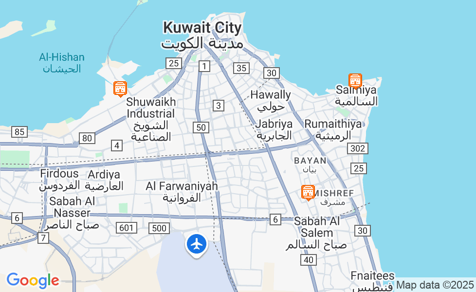 Карта Эль-Кувейт. Щелкните по карте, чтобы ее активировать! google static map