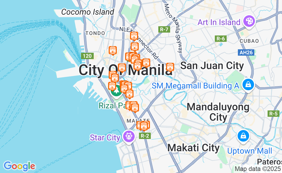 マニラの地図. マップ機能をアクティブにするには、マップをクリックして下さい。 google static map