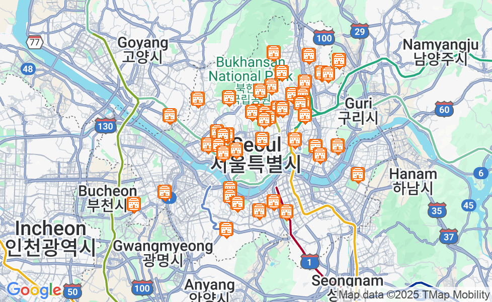 Карта Сеул. Щелкните по карте, чтобы ее активировать! google static map