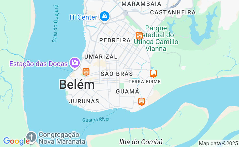 Mappa - Belém. Cliccare sulla mappa per attivarne le funzioni google static map