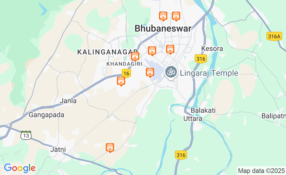 ブヴァネーシュヴァルの地図. マップ機能をアクティブにするには、マップをクリックして下さい。 google static map