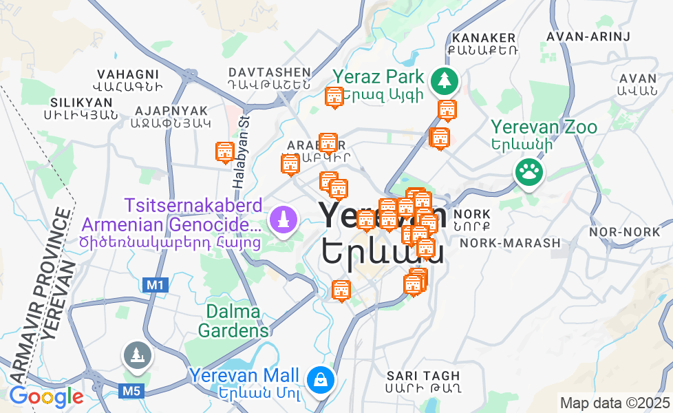 Карта Ереван. Щелкните по карте, чтобы ее активировать! google static map