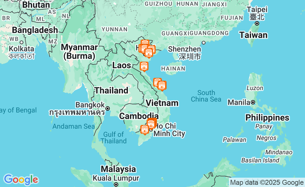 ベトナムの地図. マップ機能をアクティブにするには、マップをクリックして下さい。 google static map