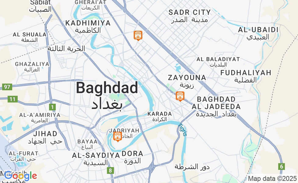 バグダードの地図. マップ機能をアクティブにするには、マップをクリックして下さい。 google static map