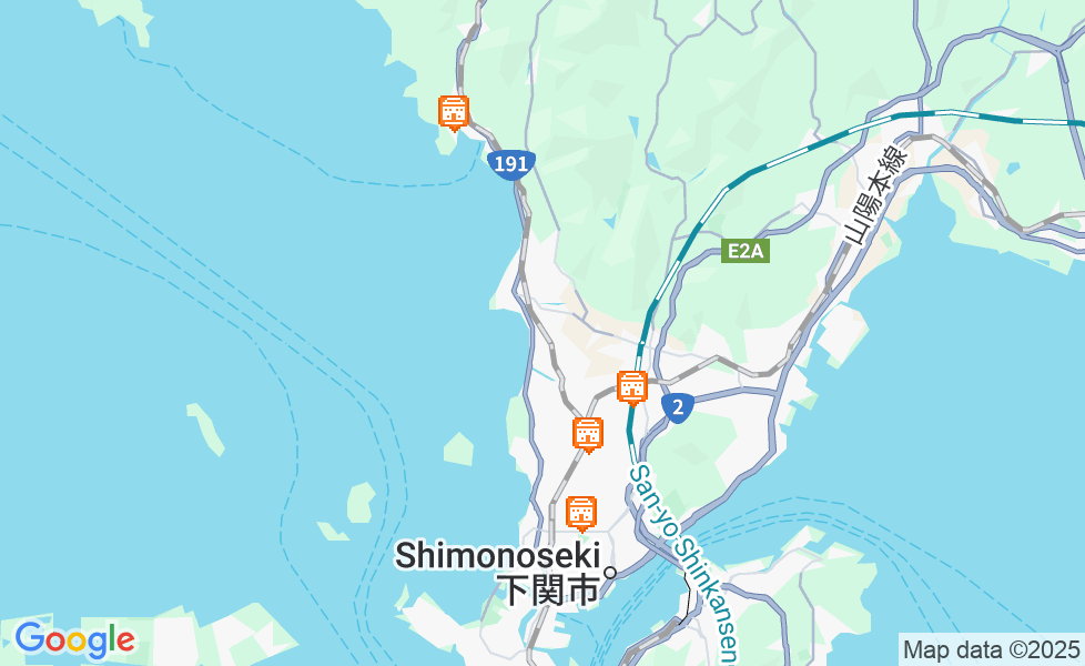 Карта Симоносеки. Щелкните по карте, чтобы ее активировать! google static map