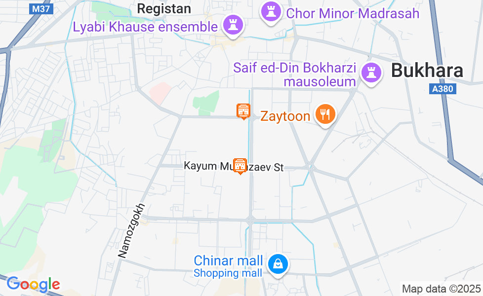 Mapa Buchara. Kliknij na mapę aby aktywować funkcje mapy! google static map