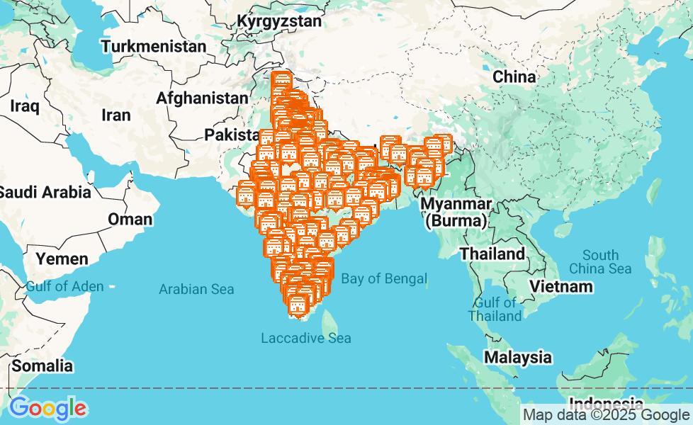 インドの地図. マップ機能をアクティブにするには、マップをクリックして下さい。 google static map
