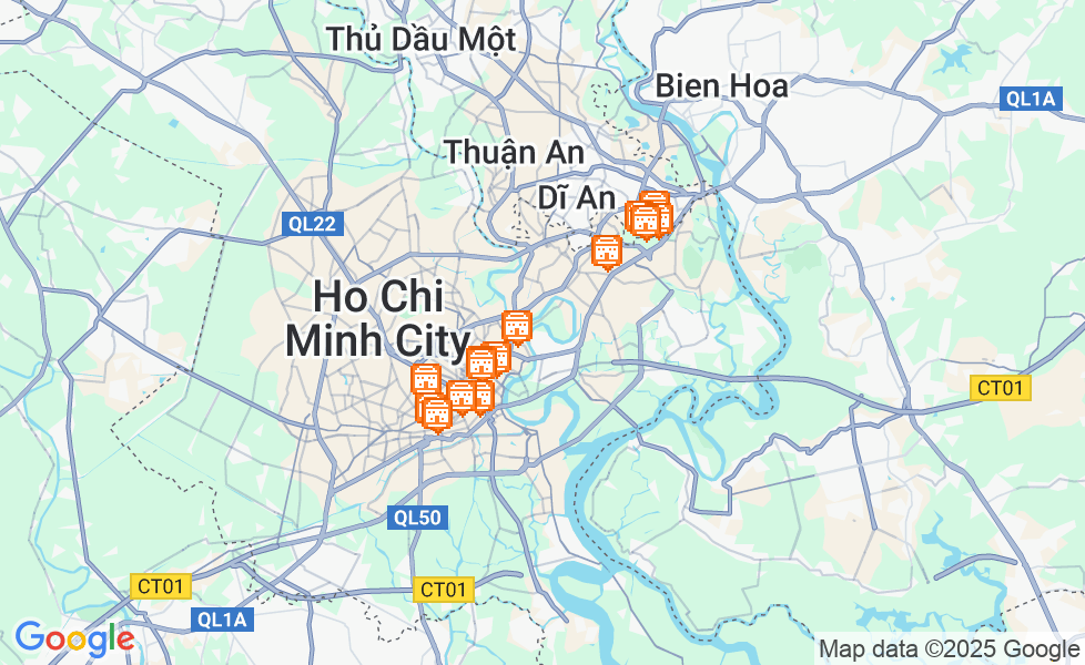 ホーチミン市の地図. マップ機能をアクティブにするには、マップをクリックして下さい。 google static map