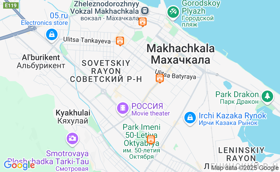 Mapa Machaczkała. Kliknij na mapę aby aktywować funkcje mapy! google static map