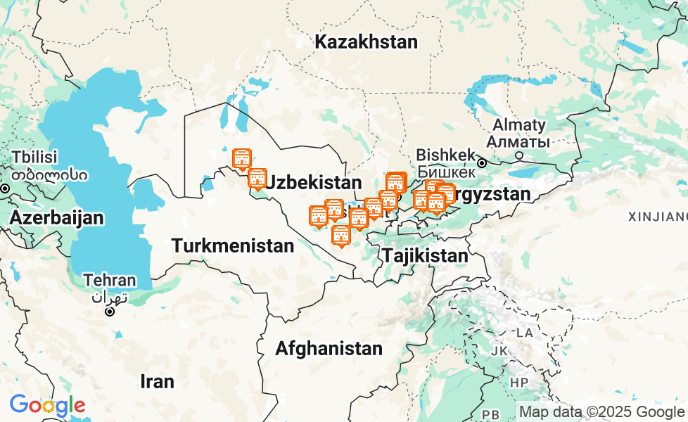 ウズベキスタンの地図. マップ機能をアクティブにするには、マップをクリックして下さい。 google static map