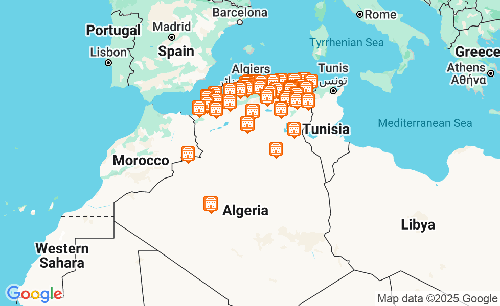 Harta Algeria. Dă click pe hartă pentru a activa funcțiile hărții! google static map