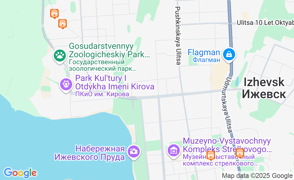 Карта Ижевск. Щелкните по карте, чтобы ее активировать! google static map
