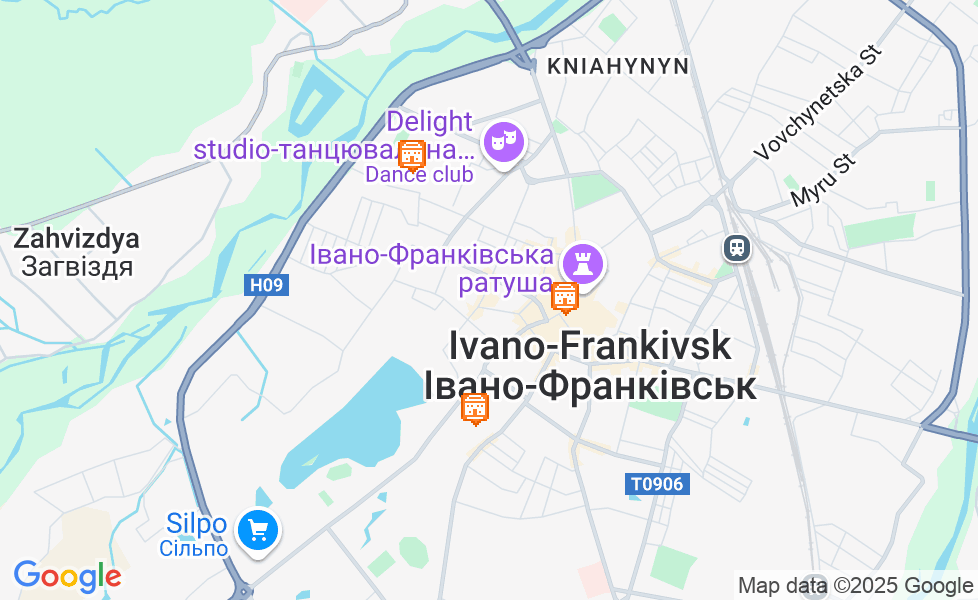 Карта Ивано-Франковск. Щелкните по карте, чтобы ее активировать! google static map