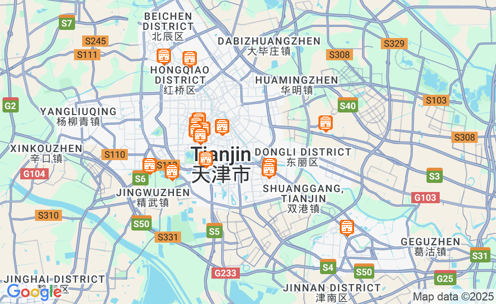 天津市の地図. マップ機能をアクティブにするには、マップをクリックして下さい。 google static map
