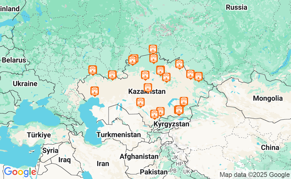 Mapa Kazachstan. Kliknij na mapę aby aktywować funkcje mapy! google static map