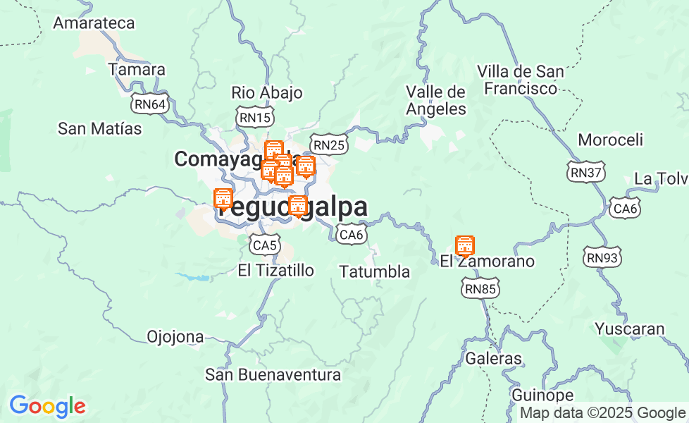 Harta Tegucigalpa. Dă click pe hartă pentru a activa funcțiile hărții! google static map