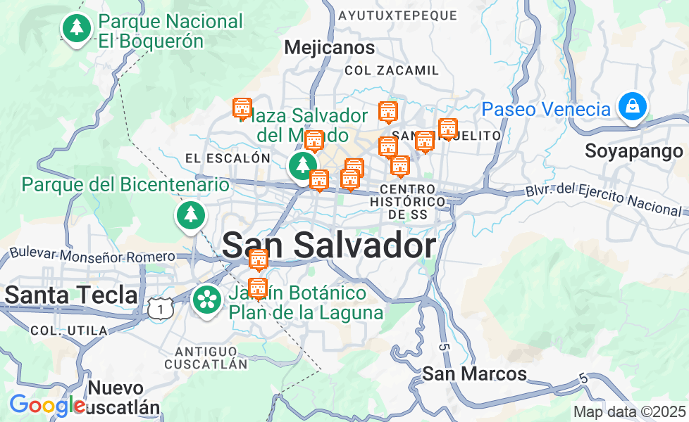 Harta San Salvador. Dă click pe hartă pentru a activa funcțiile hărții! google static map