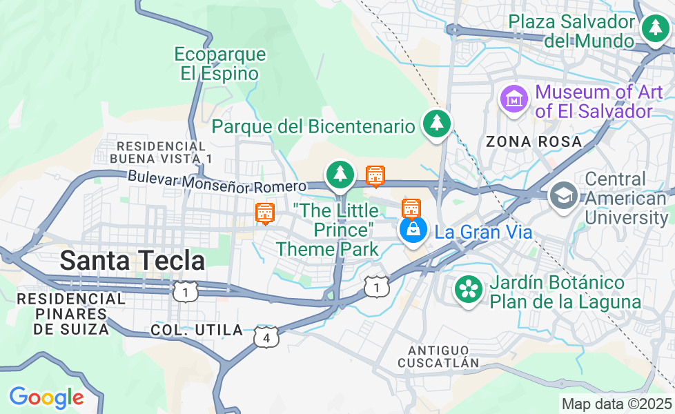 Mappa di Antiguo Cuscatlan. Cliccare sulla mappa per attivarne le funzioni google static map