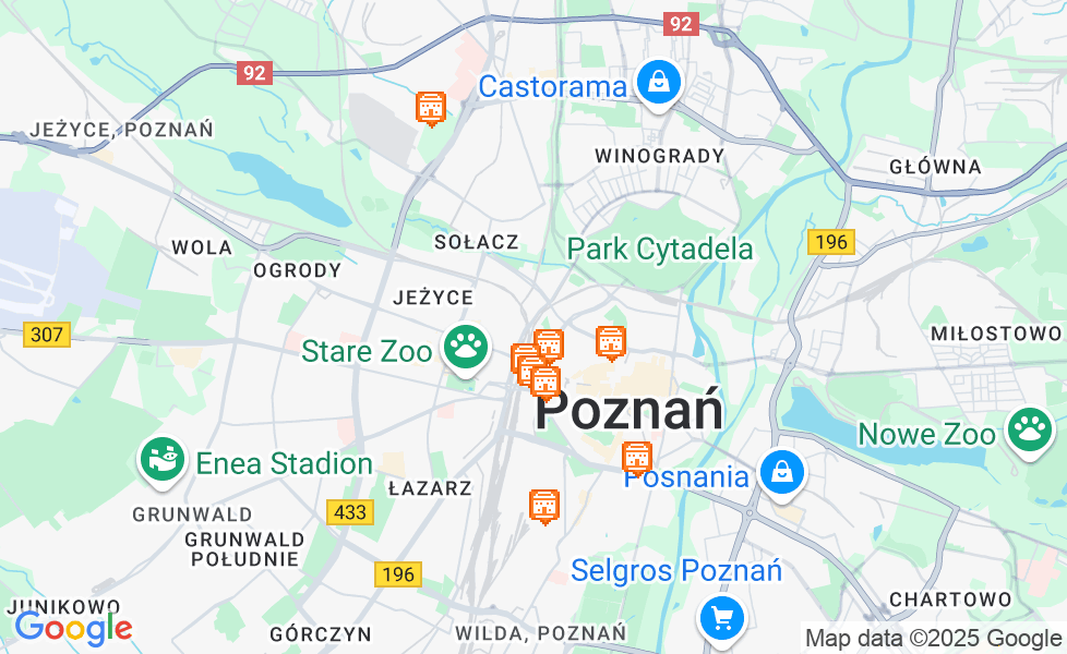 Mapa Poznań. Kliknij na mapę aby aktywować funkcje mapy! google static map
