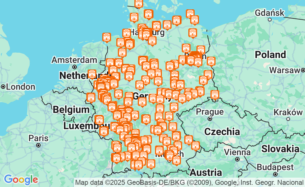 Harta Germania. Dă click pe hartă pentru a activa funcțiile hărții! google static map