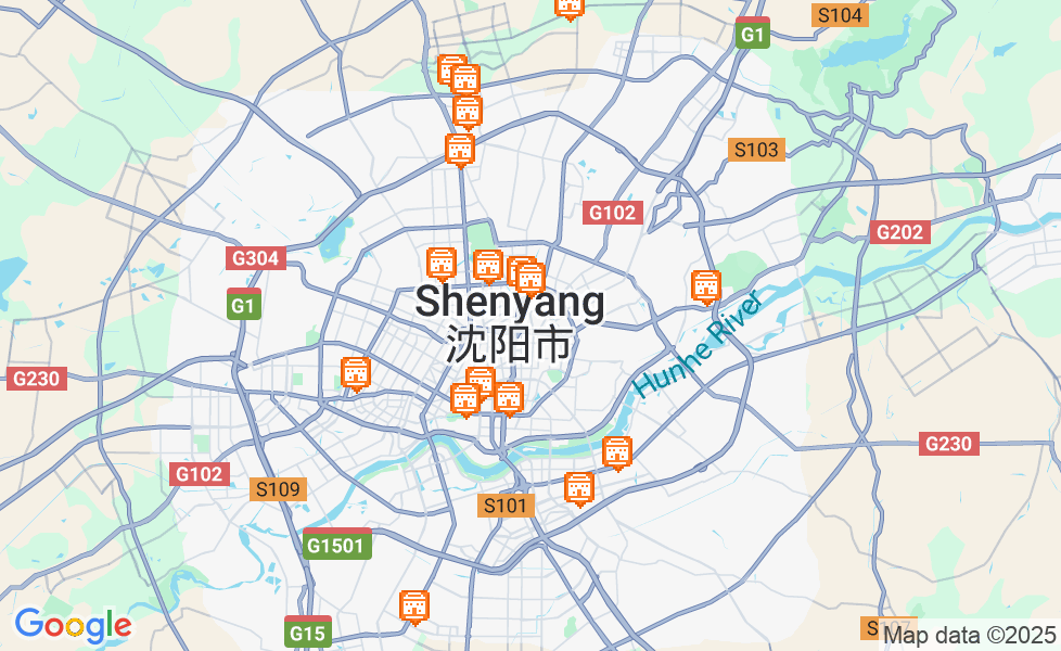 Карта Шэньян. Щелкните по карте, чтобы ее активировать! google static map