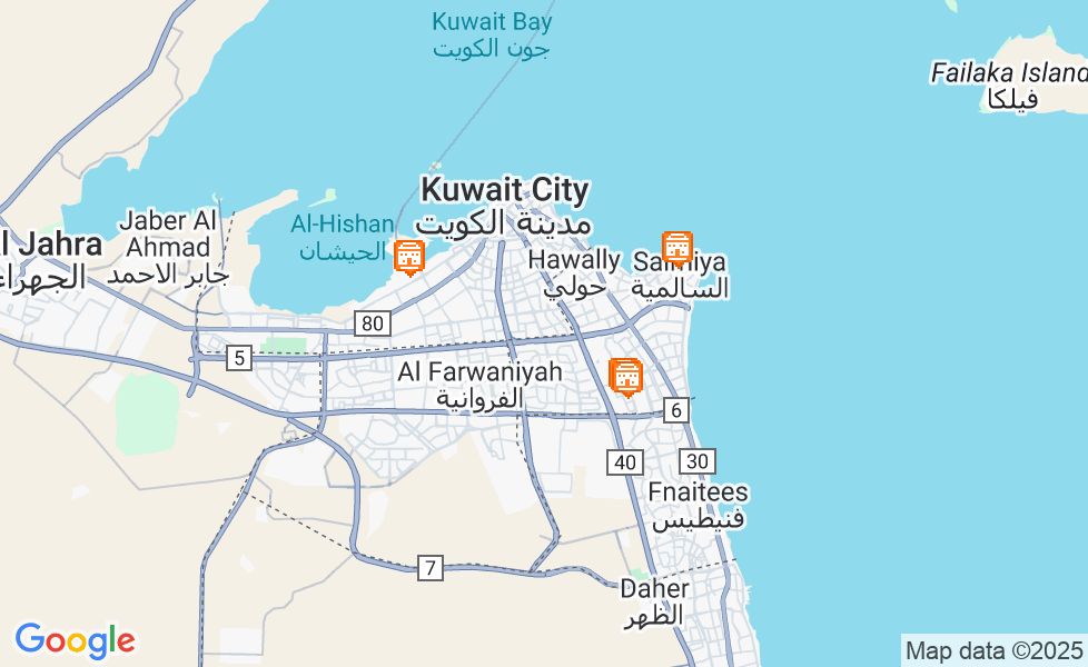 Карта Кувейт. Щелкните по карте, чтобы ее активировать! google static map