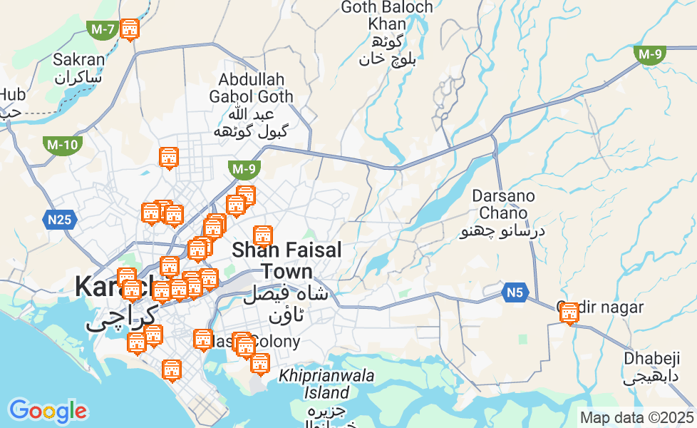 Карта Карачи. Щелкните по карте, чтобы ее активировать! google static map