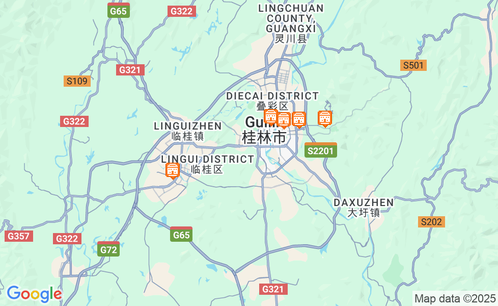 Mapa Guilin. Kliknij na mapę aby aktywować funkcje mapy! google static map