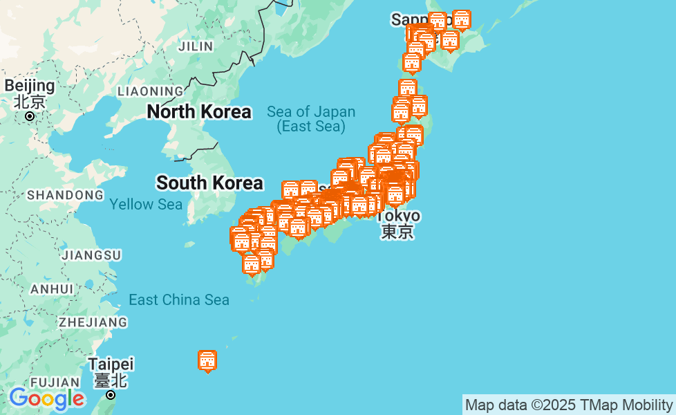 Карта Япония. Щелкните по карте, чтобы ее активировать! google static map