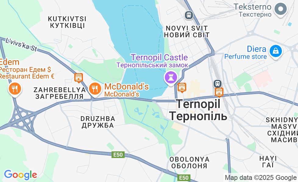 テルノーピリの地図. マップ機能をアクティブにするには、マップをクリックして下さい。 google static map
