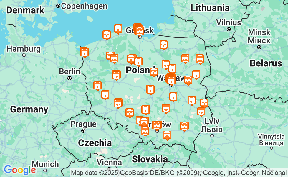 Mapa Polska. Kliknij na mapę aby aktywować funkcje mapy! google static map