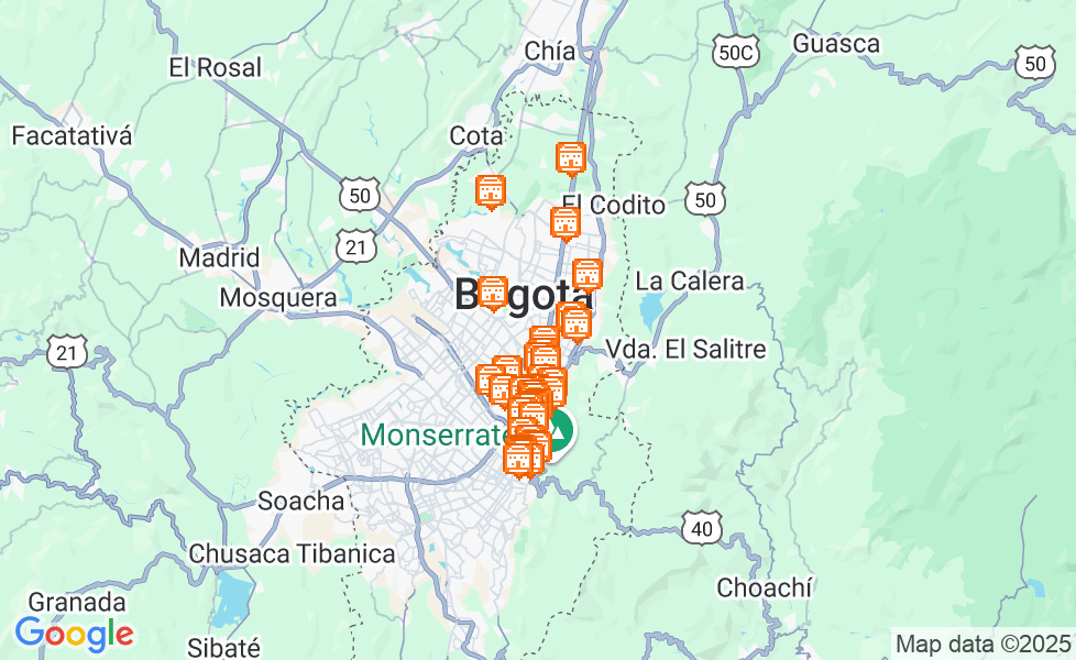 ボゴタの地図. マップ機能をアクティブにするには、マップをクリックして下さい。 google static map