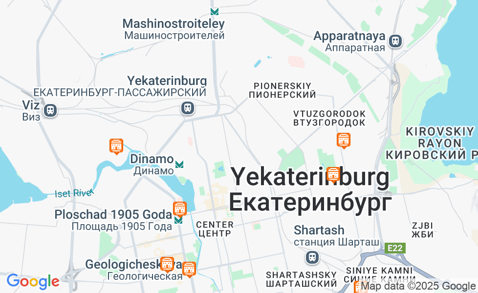 Mapa Jekaterynburg. Kliknij na mapę aby aktywować funkcje mapy! google static map