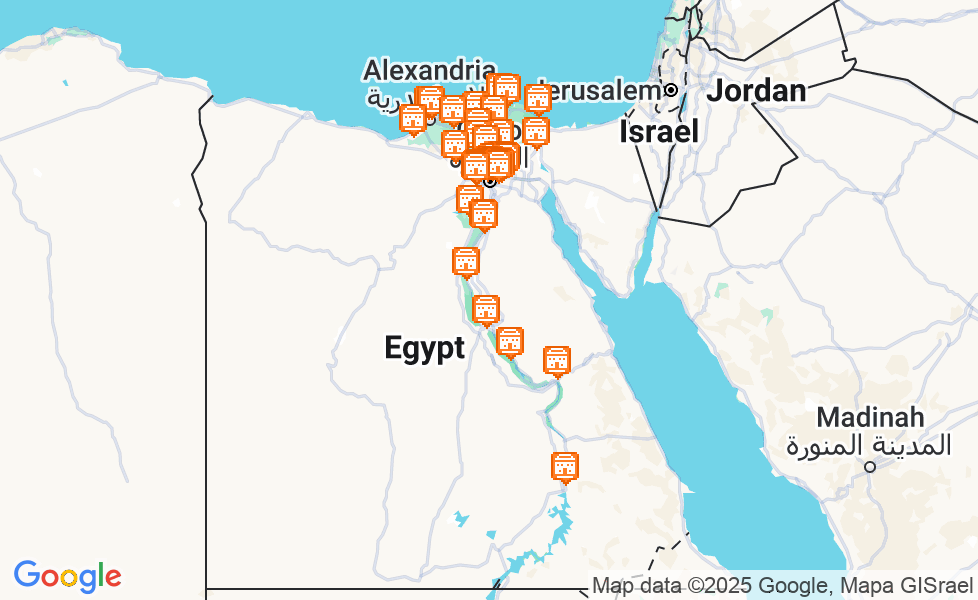 Mappa di Egitto. Cliccare sulla mappa per attivarne le funzioni google static map