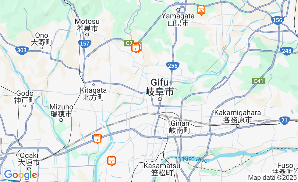 Карта Гифу. Щелкните по карте, чтобы ее активировать! google static map