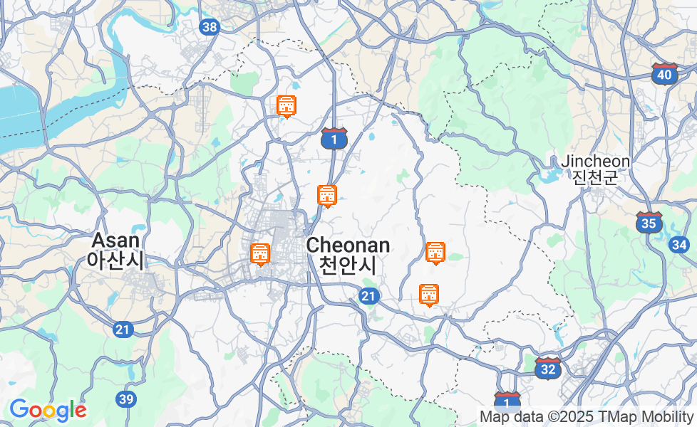 Карта Чхонан. Щелкните по карте, чтобы ее активировать! google static map