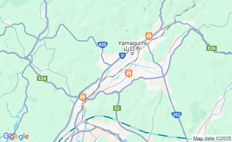 Mappa di Yamaguchi. Cliccare sulla mappa per attivarne le funzioni google static map