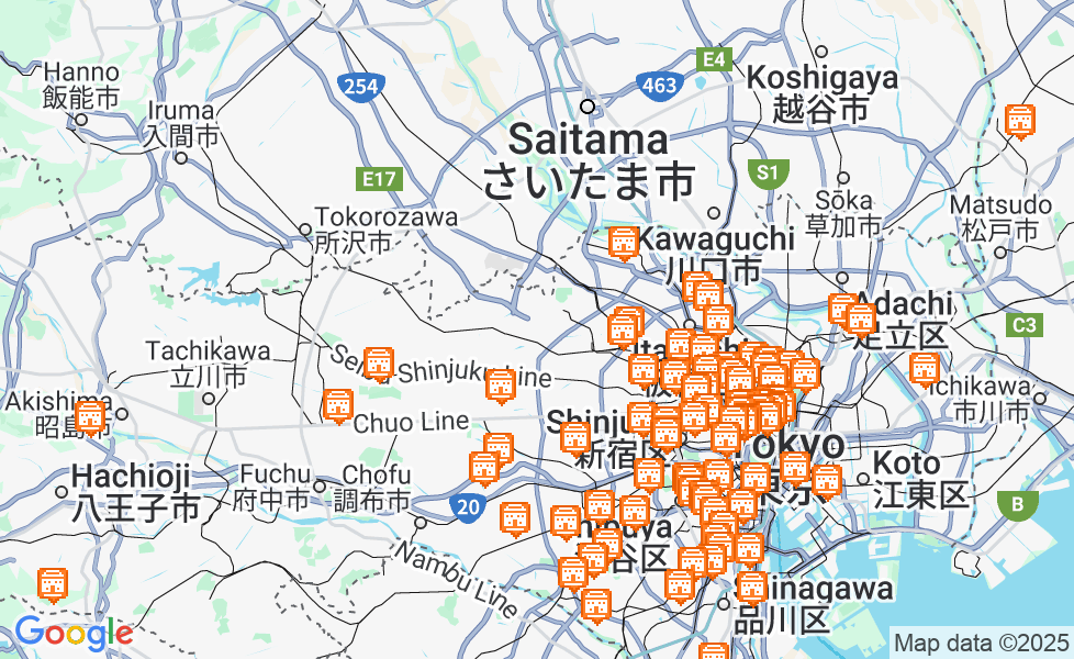 Карта Токио. Щелкните по карте, чтобы ее активировать! google static map