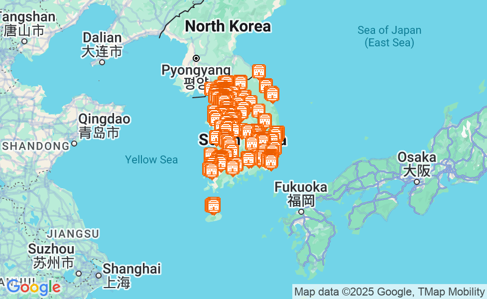 Карта Республика Корея. Щелкните по карте, чтобы ее активировать! google static map