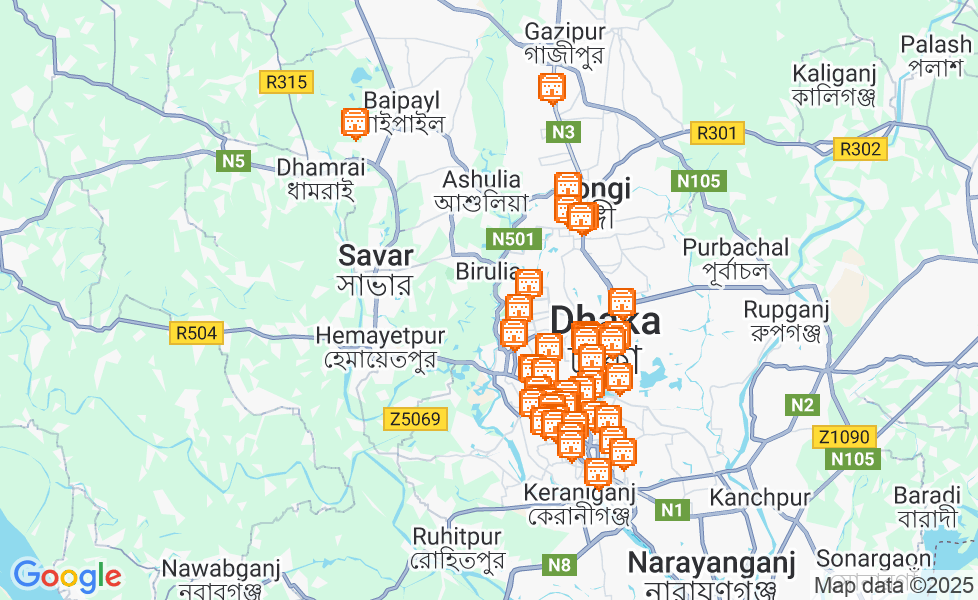 Harta Dacca. Dă click pe hartă pentru a activa funcțiile hărții! google static map