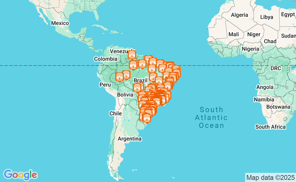 Mapa Brazylia. Kliknij na mapę aby aktywować funkcje mapy! google static map