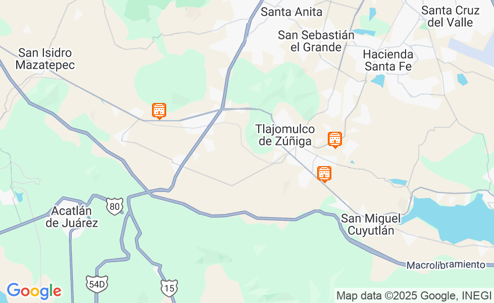 Mappa - Tlajomulco de Zúñiga. Cliccare sulla mappa per attivarne le funzioni google static map